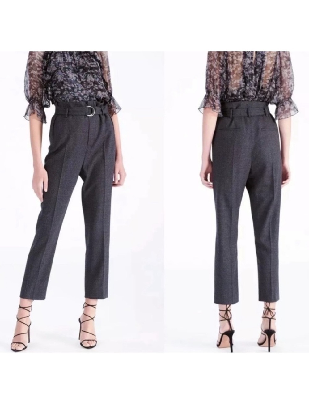 IRO FLOODX High‎ Waist Belted Wool Ankle Pants size 2x26
